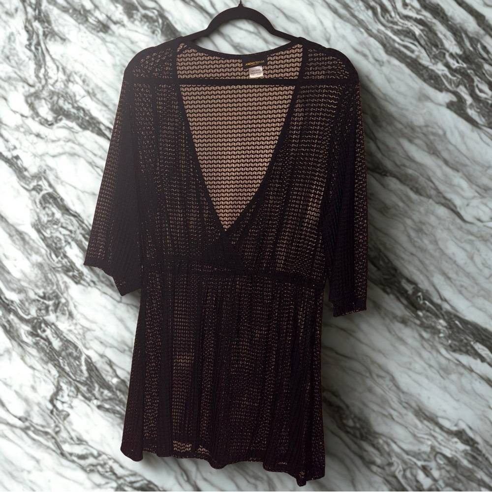 Jordan Taylor Black Knit Swim Cover-Up